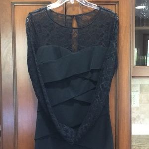 WHBM Black Lace Dress
